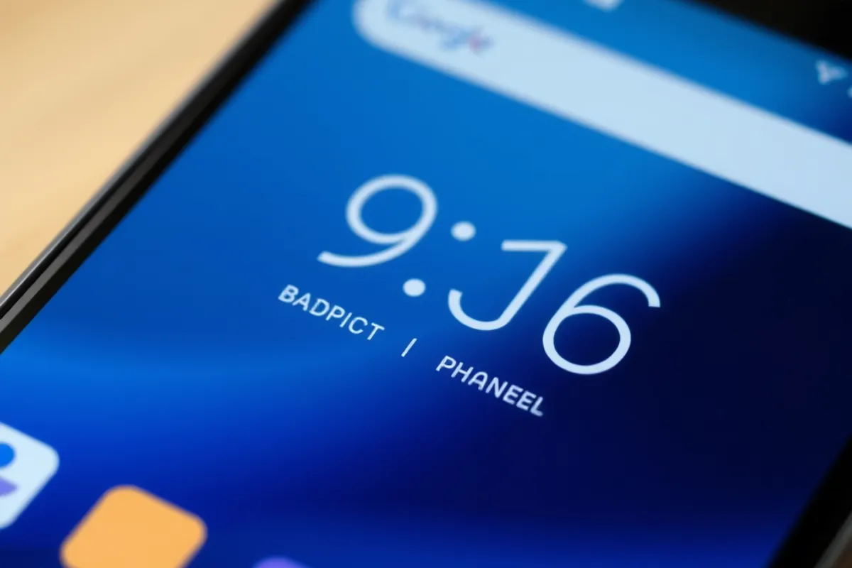 A row of budget smartphones on a wooden table in daylight