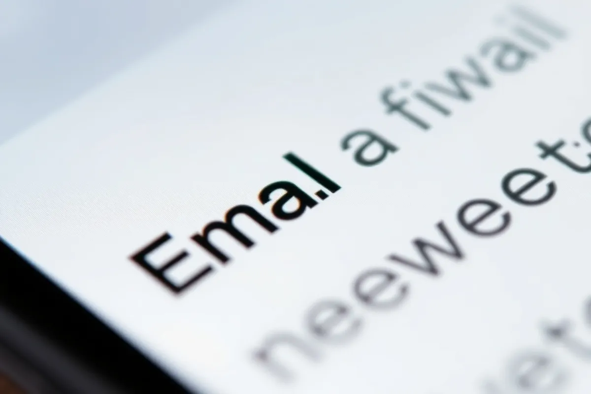 An email inbox showing a clean welcome sequence